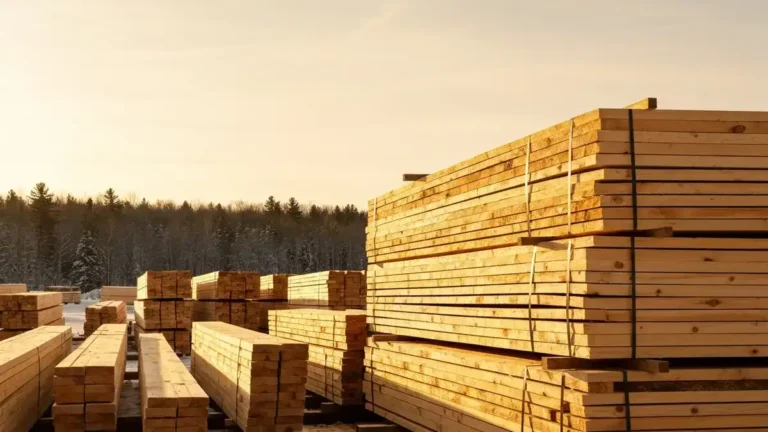 New Hampshire lumber mill processing SPFs softwood framing lumber for state construction