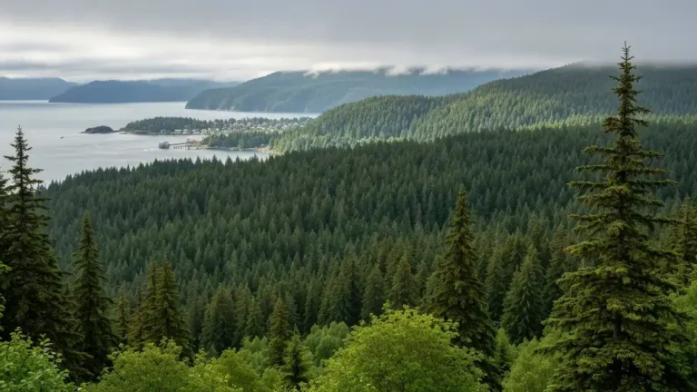 Tongass National Forest rainforest and coastal community in Southeast Alaska