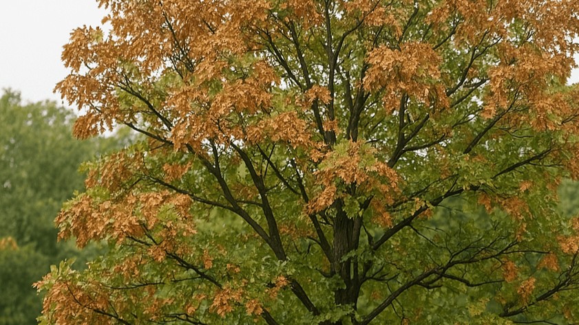 Wilting oak