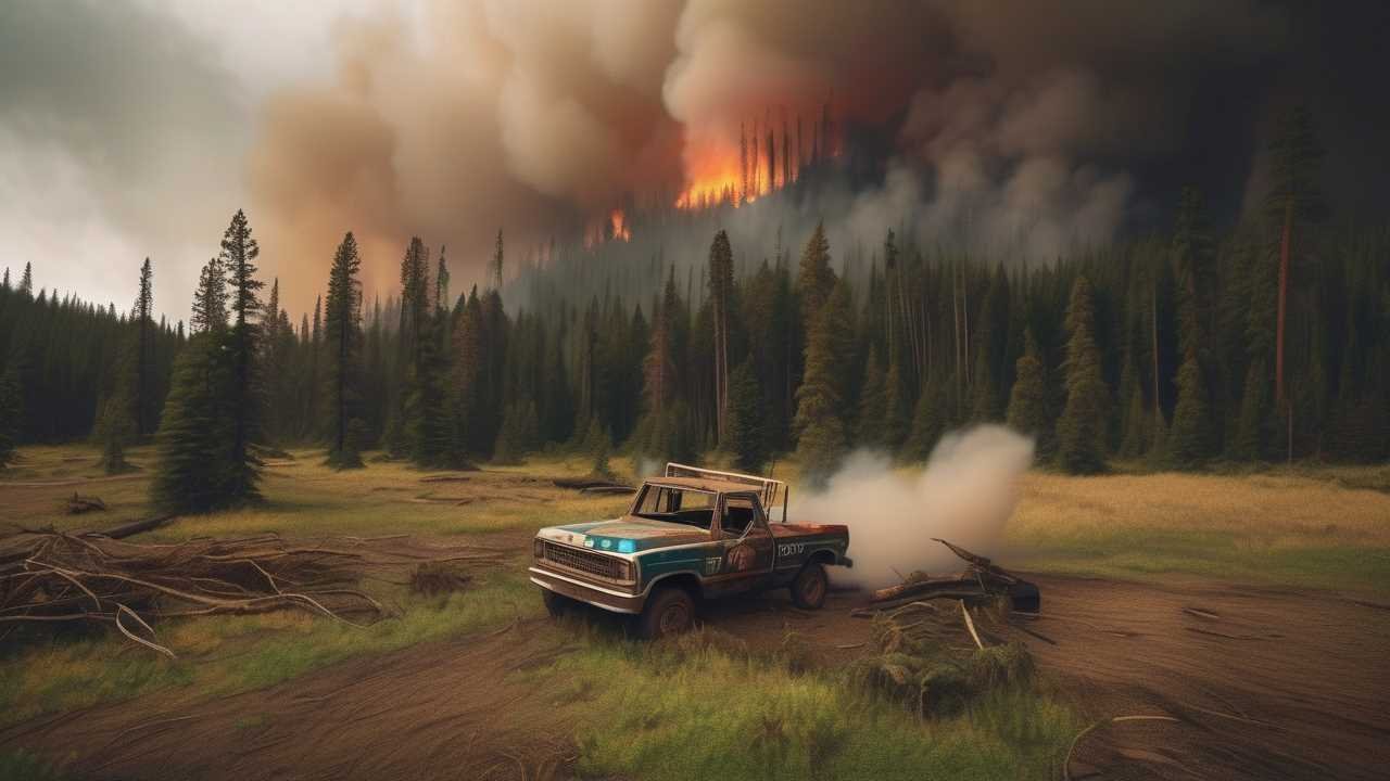 typical scene picturing wildfires in Albera