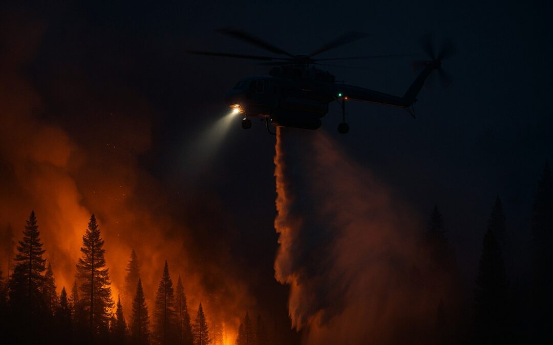 Nighttime aerial fire fighting