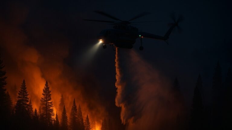 Nighttime aerial fire fighting