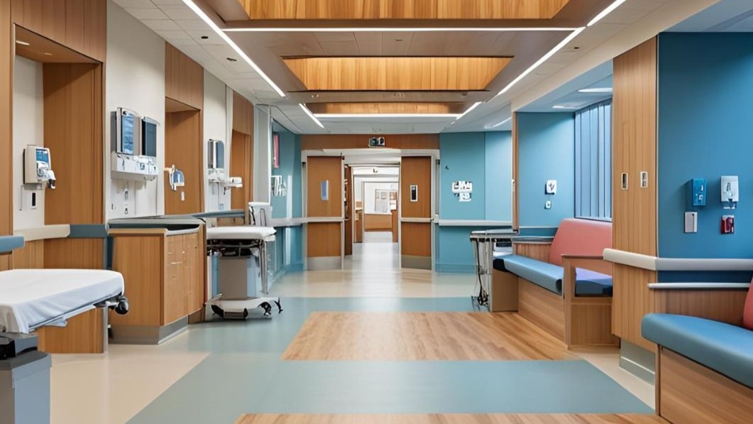 hospital with wood